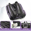 Padel Bag with Shoe Compartment Breathable Waterproof Travel Bag for Court Sports