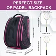Padel Bag with Shoe Compartment Breathable Waterproof Travel Bag for Court Sports