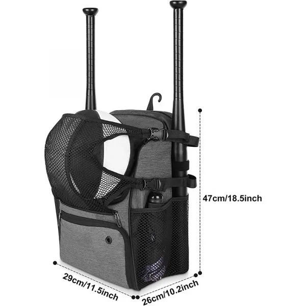 Custom Logo Baseball Bat Bag Portable Multi Compartment Softball Gear Bag