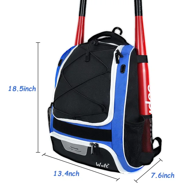 Custom Logo Baseball Bat Bag Portable Multi Compartment Softball Gear Bag