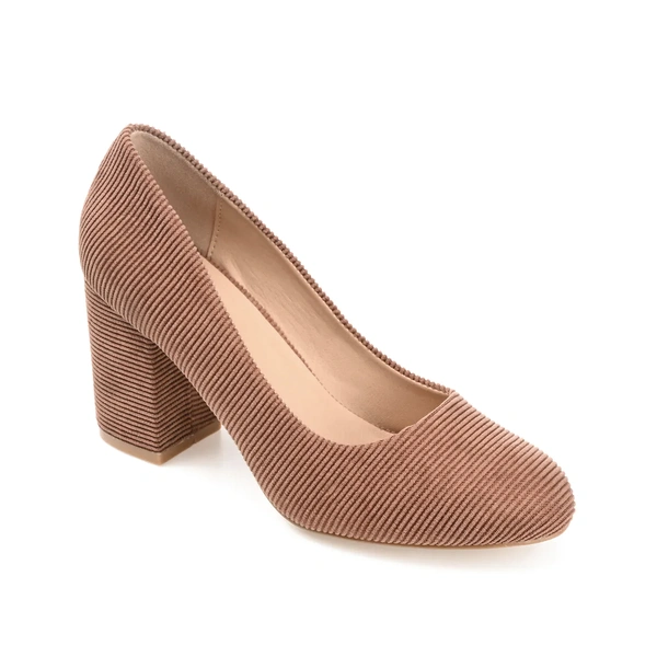 High block heel covered fashion women's fabric vamp shoes