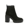 Black fashion high block heel lady's PU suede leather boots