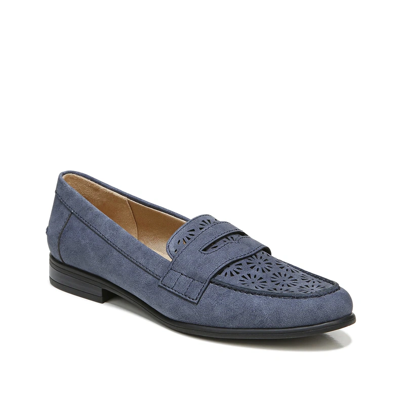 Vamp flower perforated fashion design mother PU leather shoes