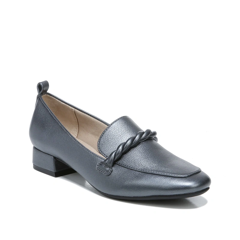 Lady's fashion low heel PU leather pump shoes