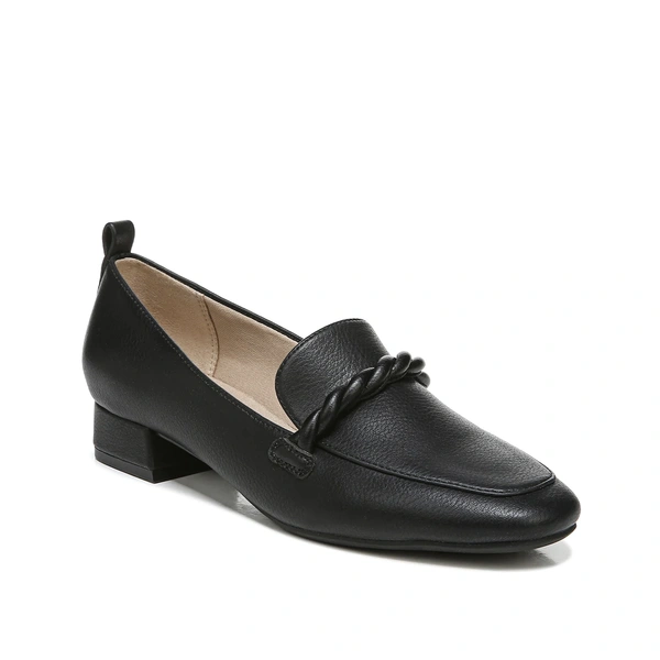 Lady's fashion low heel PU leather pump shoes