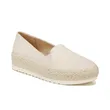 Jute wrapped platform PU leather cheap high quality women's flat shoes