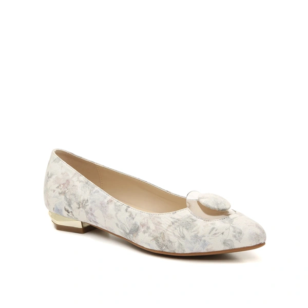 Sharp toe fashion lady's fabric vamp shoes