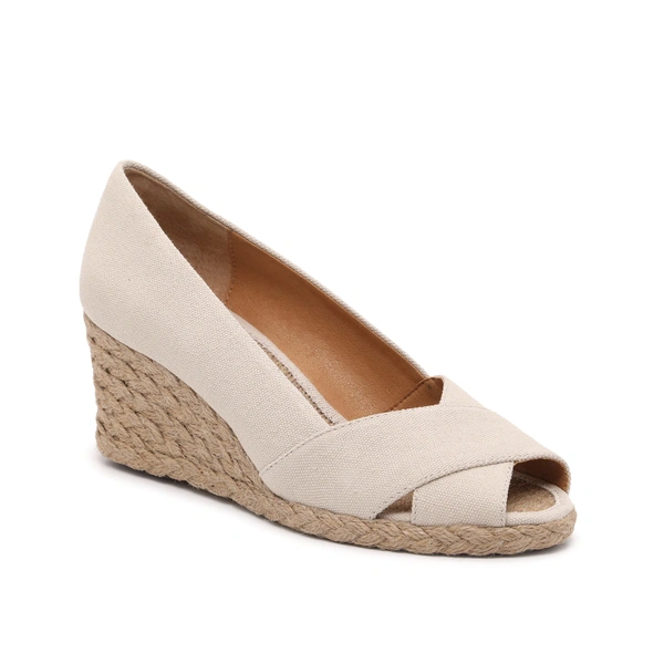 Jute wrapped high platform red fabric vamp wedge sandals