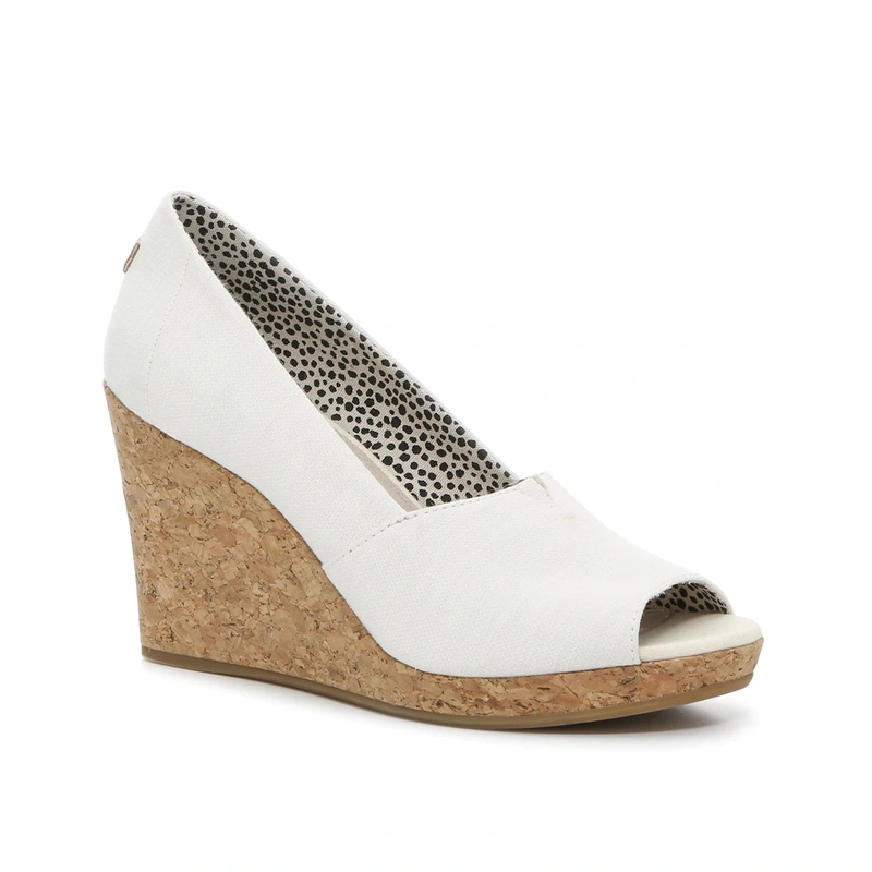 Cork wood high wedge black fashion women's open toe shoes