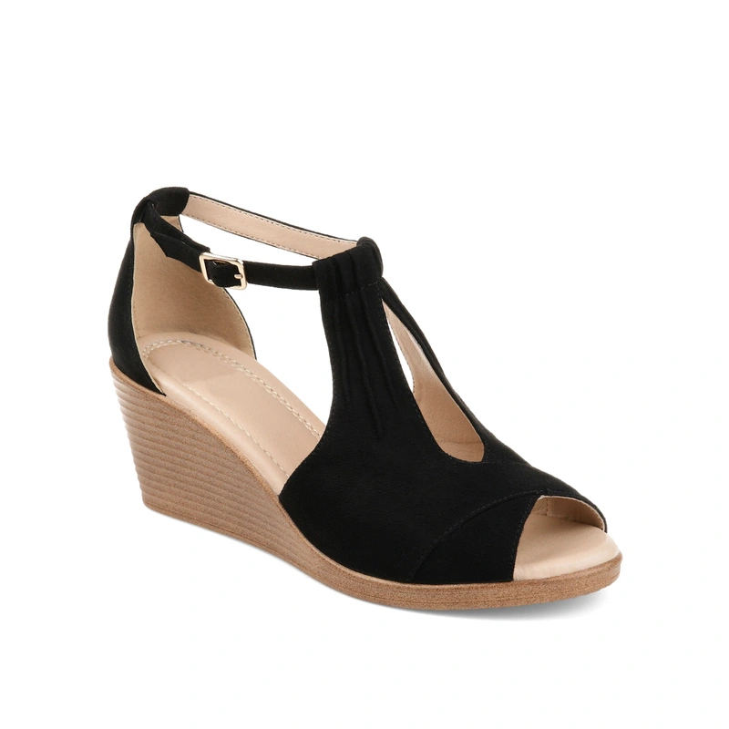 Fashion new design high wedge women's red sandals