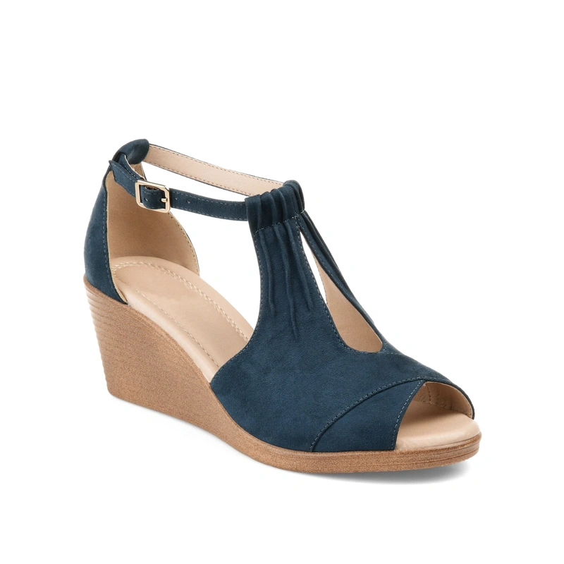 Fashion new design high wedge women's red sandals