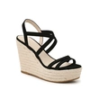 Super high jute wrapped women's popular fabric vamp wedge sandals