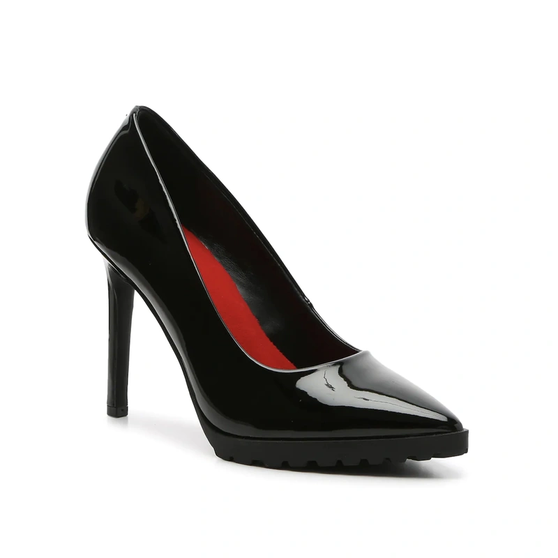 Wholesale high quality high heel PU leather lady's shoes