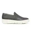 New design PU leather vamp women's black slip on  sneaker