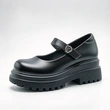 Black Girls Platform School Shoes | Rhinestone Strap Mary Jane Student Footwear Wholesale