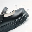 Black Girls Platform School Shoes | Rhinestone Strap Mary Jane Student Footwear Wholesale