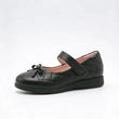 Black Quilted Girls Mary Jane School Shoes | Bow Decor Kids Uniform Footwear Wholesale