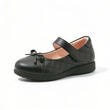 Black Quilted Girls Mary Jane School Shoes | Bow Decor Kids Uniform Footwear Wholesale