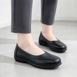 Black Slip On Girls School Shoes | Plain Closed Toe Kids Uniform Flats Wholesale