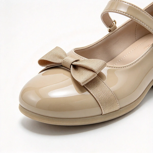 Patent Low Heel Girls Mary Jane School Shoes | Bow Kids Formal Dress Footwear Wholesale