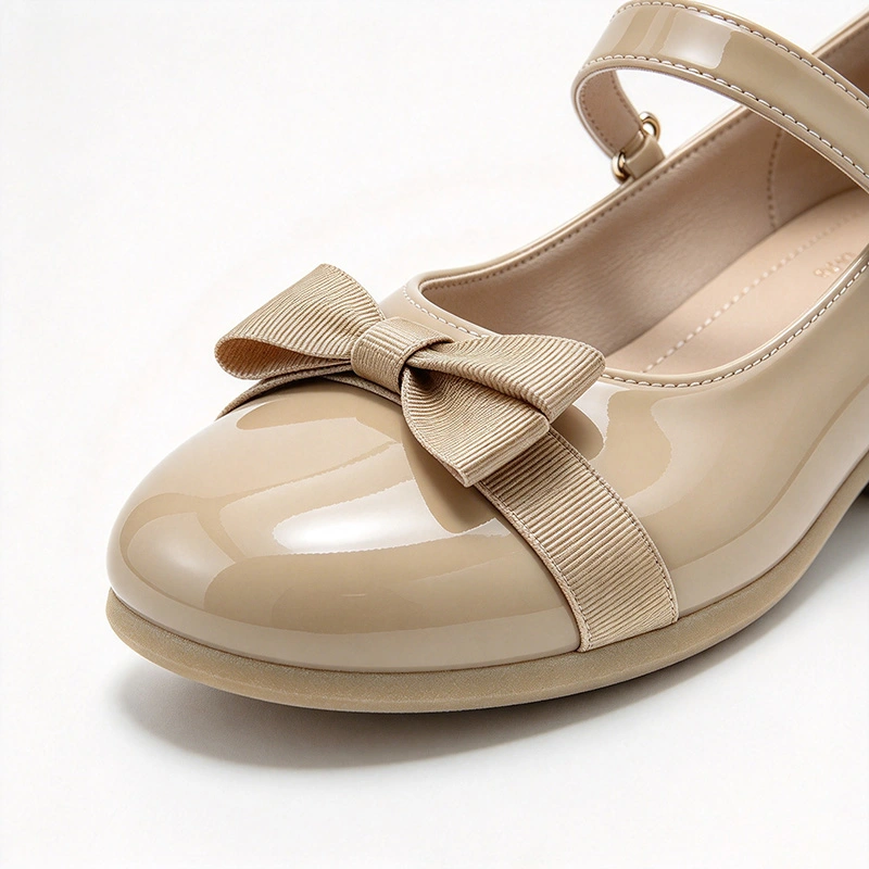 Patent Low Heel Girls Mary Jane School Shoes | Bow Kids Formal Dress Footwear Wholesale