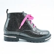 Glitter Lace-Up Girls Combat Ankle Boots | EU REACH Compliant Wholesale Kids Boots