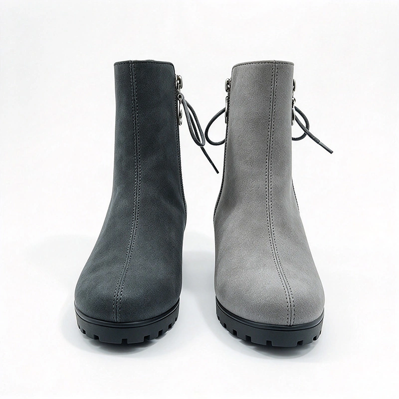 Suede Snake Patch Block Heel Kids Mid Calf Boots | EU Standard Wholesale Footwear