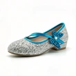 Glitter Sequin Butterfly Low Heel Mary Jane Shoes for Girls, Premium Kids Casual Dress Footwear