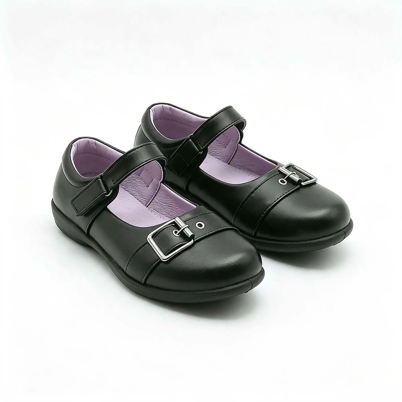 Scratch Resistant Black Boys School Shoes Bulk Supply
