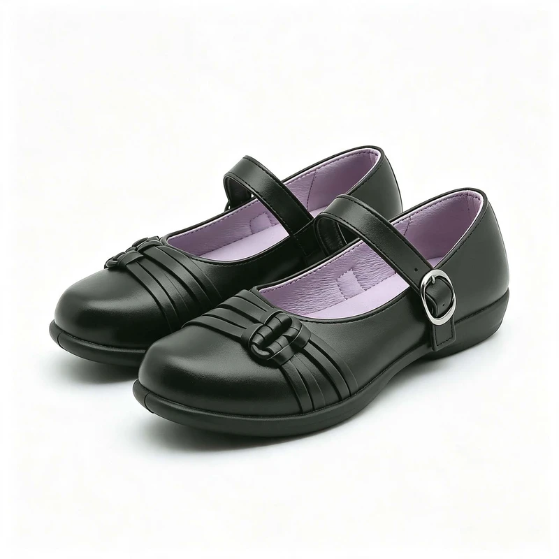 Soft Sole Black Girls School Shoes For Wholesale Buyers