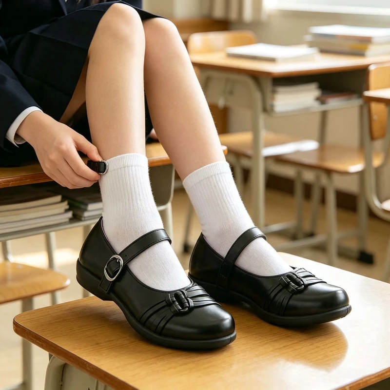 Soft Sole Black Girls School Shoes For Wholesale Buyers