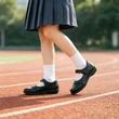 Reinforced Toe Cap Black Kids School Shoes