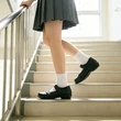 Reinforced Toe Cap Black Kids School Shoes