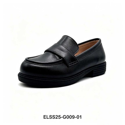 Kids Loafer Style Black School Shoes