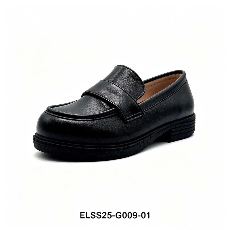 Waterproof PU Black Kids School Shoes For Tropical Areas