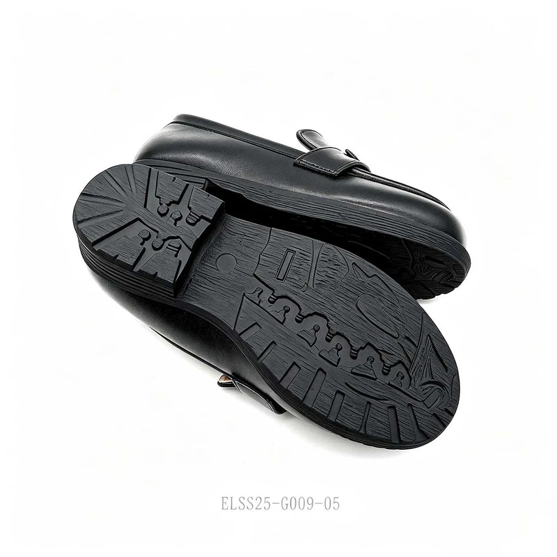 Waterproof PU Black Kids School Shoes For Tropical Areas