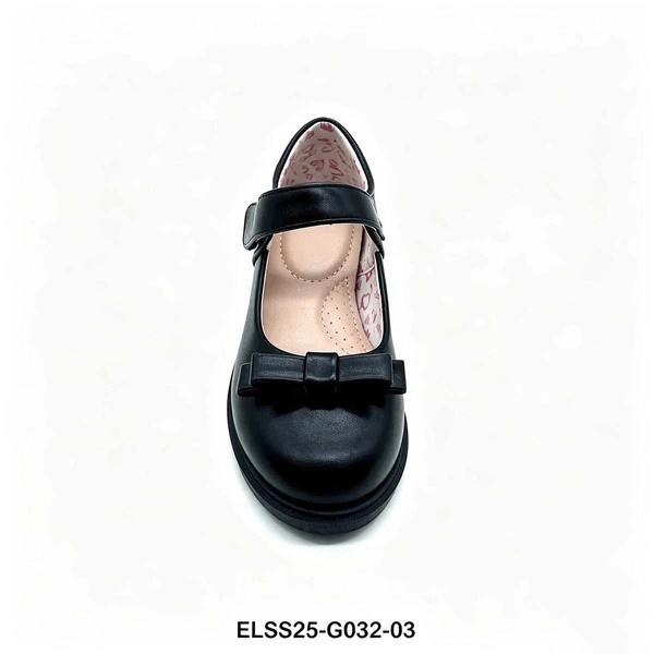 Memory Foam Padded Black Kids School Uniform Shoes For Importers