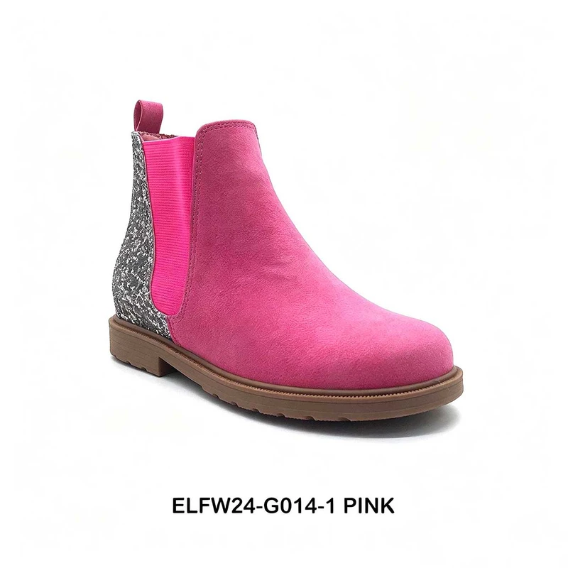 Pink Glitter Kids Chelsea Boots | Wholesale Children Ankle Boots