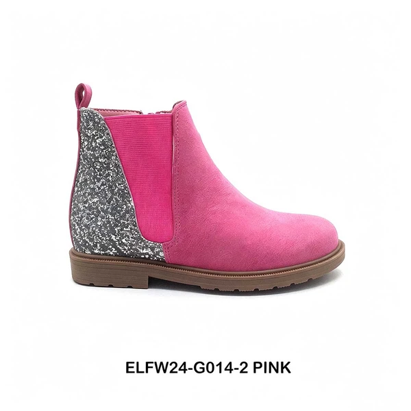 Pink Glitter Kids Chelsea Boots | Wholesale Children Ankle Boots