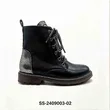 Black Patchwork Kids Lace Up Martin Boots | Wholesale Girls Heart Decor Ankle Boots