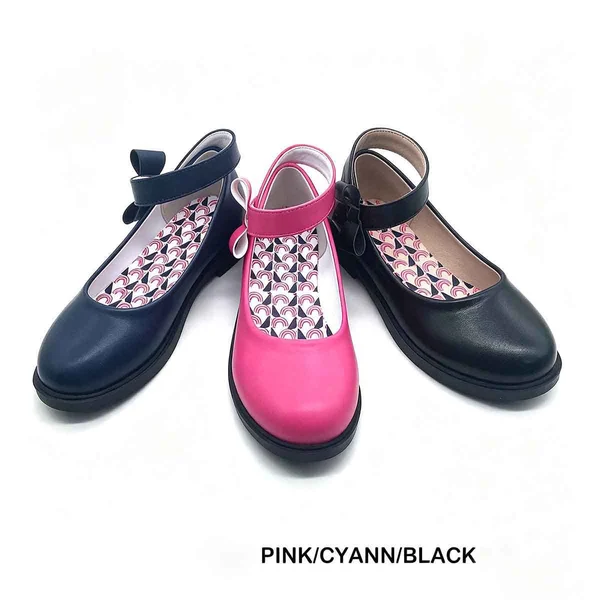 Pink Girls Mary Jane Dress Shoes Interchangeable Ankle Straps Wholesale