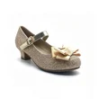 Golden Glitter Girls Low Heel Mary Jane Party Shoes Wholesale