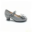 Silver Glitter Girls Mary Jane Low Heel Dress Shoes Wholesale