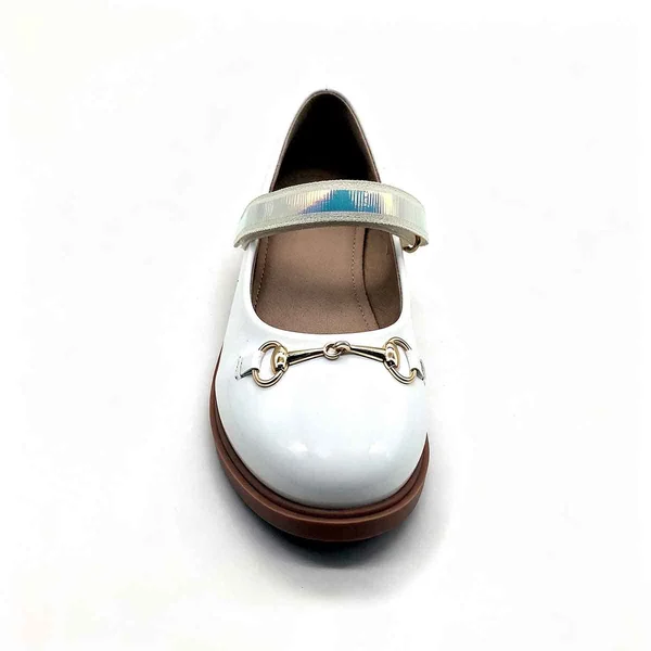 White Patent Leather Girls Mary Jane Flat Shoes Wholesale