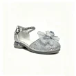 Silver Glitter Girls Closed Toe Party Sandal Heels Wholesale
