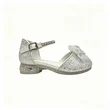 Silver Glitter Girls Closed Toe Party Sandal Heels Wholesale