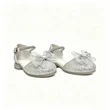 Silver Glitter Girls Closed Toe Party Sandal Heels Wholesale
