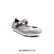 Metallic Two Tone Girls Mary Jane Flat Shoes Wholesale