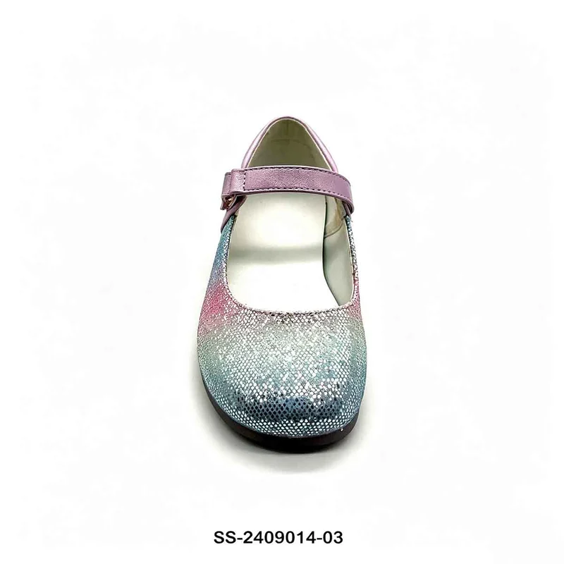Gradient Glitter Girls Mary Jane Low Heel Dress Shoes Wholesale