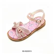 Girls Glitter Bow Flat Sandals Printed Insole Ankle Buckle Wholesale